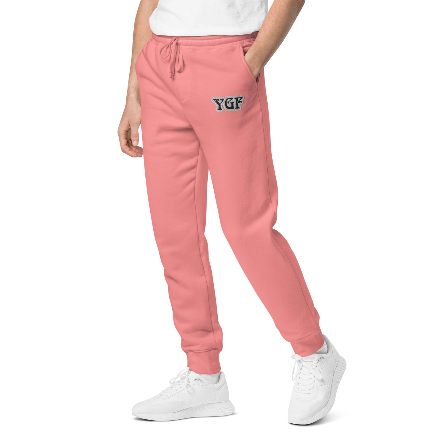 YGF Embroidered Unisex Pigment-Dyed Sweatpants