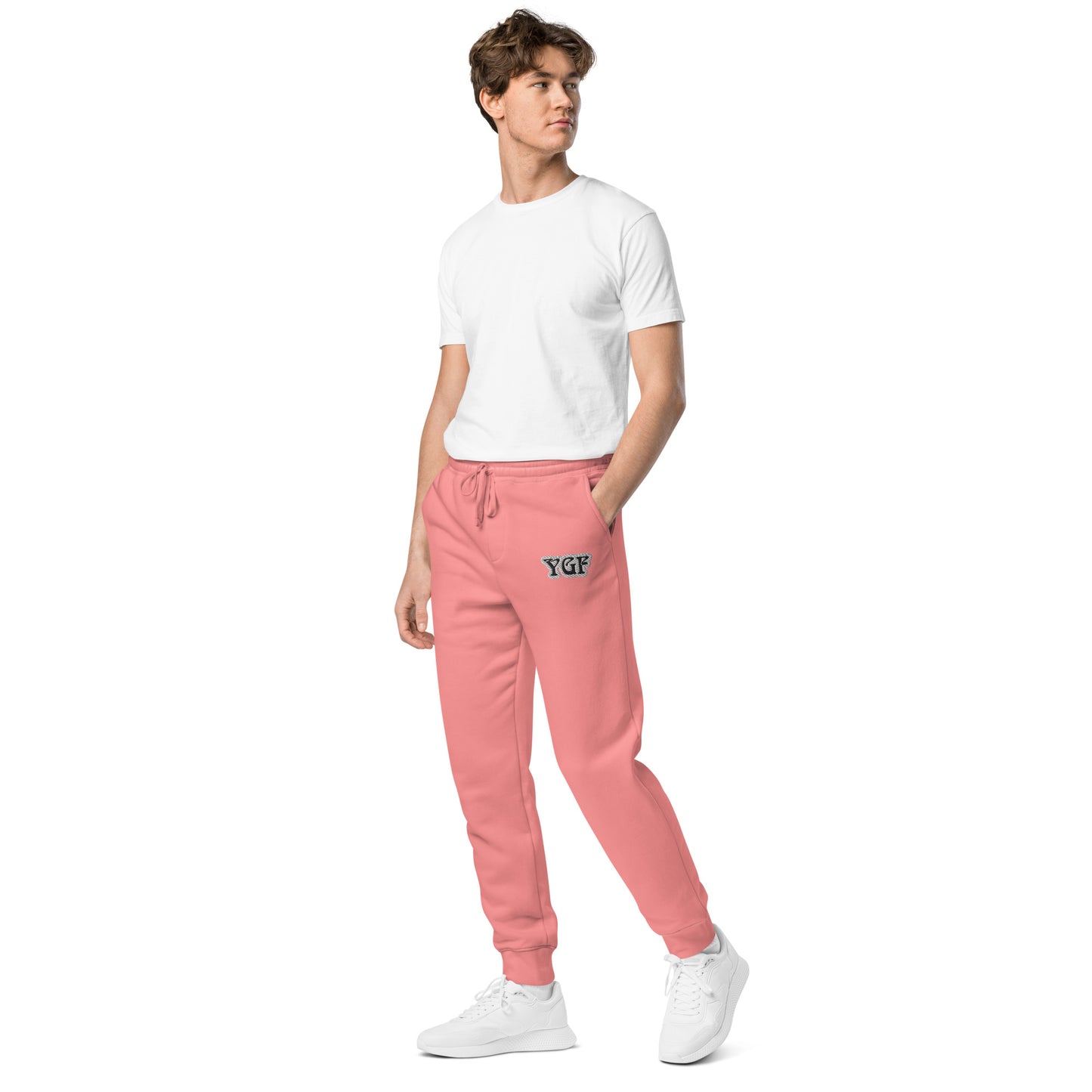 YGF Embroidered Unisex Pigment-Dyed Sweatpants