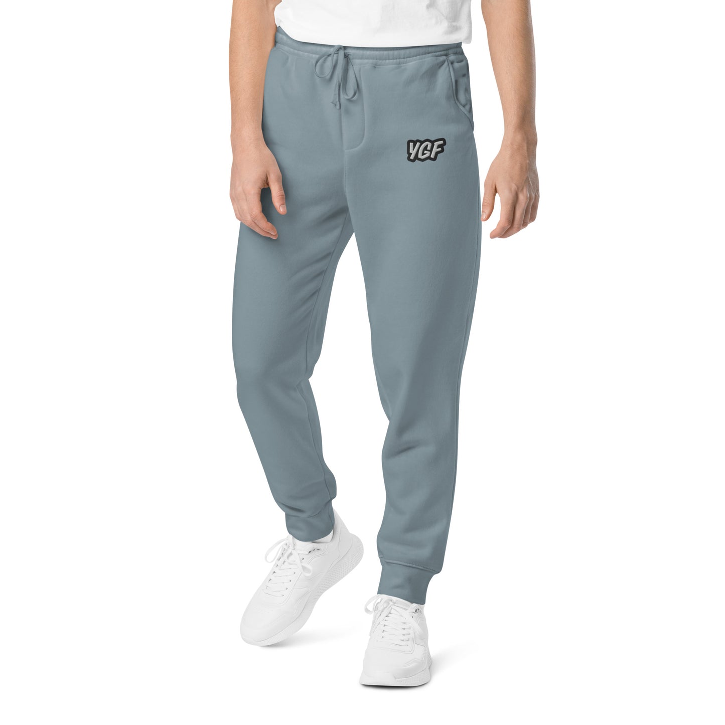 YGF Embroidered Unisex Pigment-Dyed Sweatpants