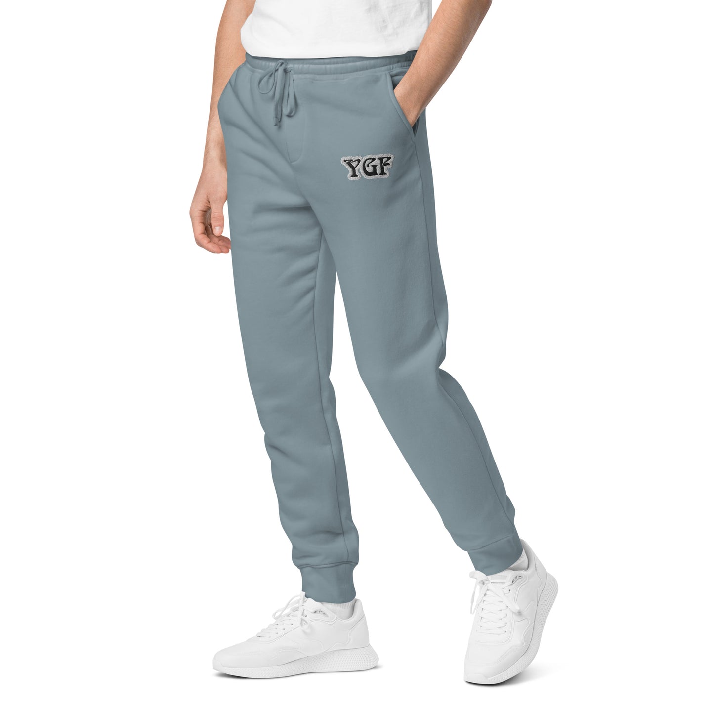 YGF Embroidered Unisex Pigment-Dyed Sweatpants