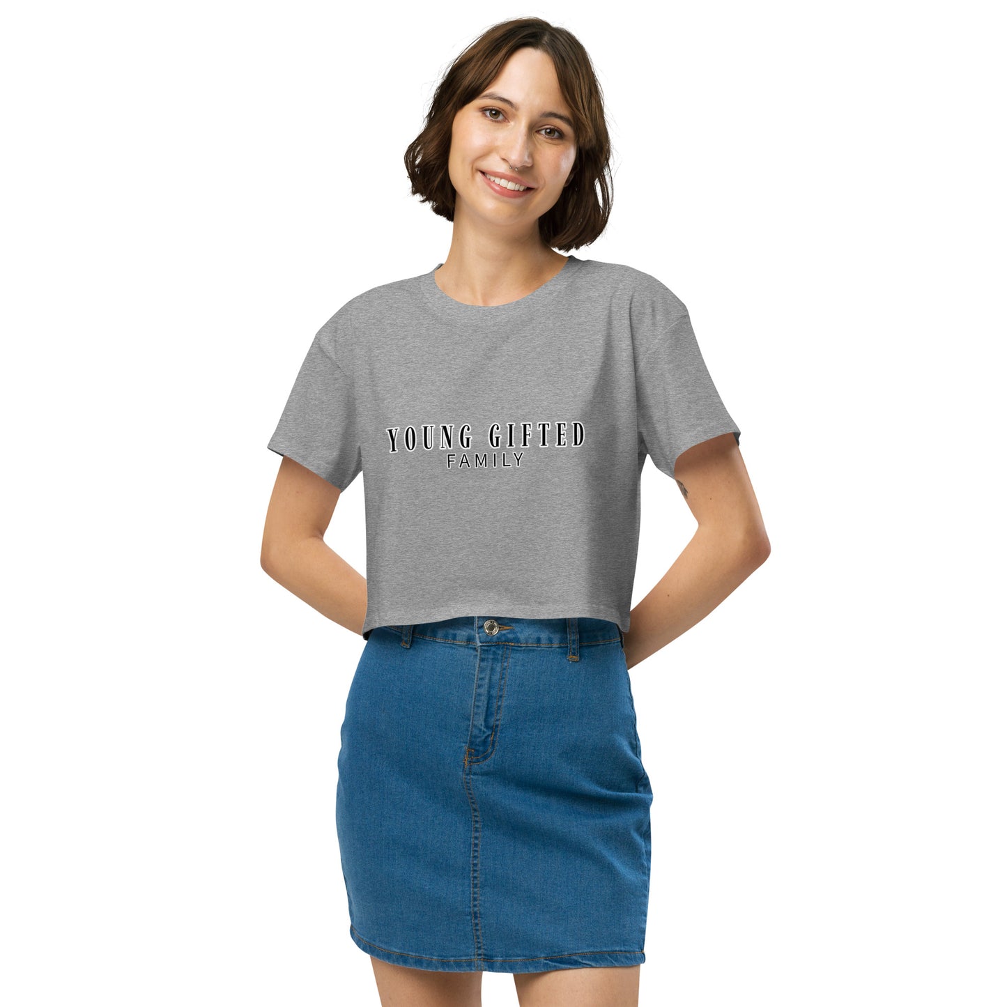 “Young Gifted Family” Women’s Crop Top