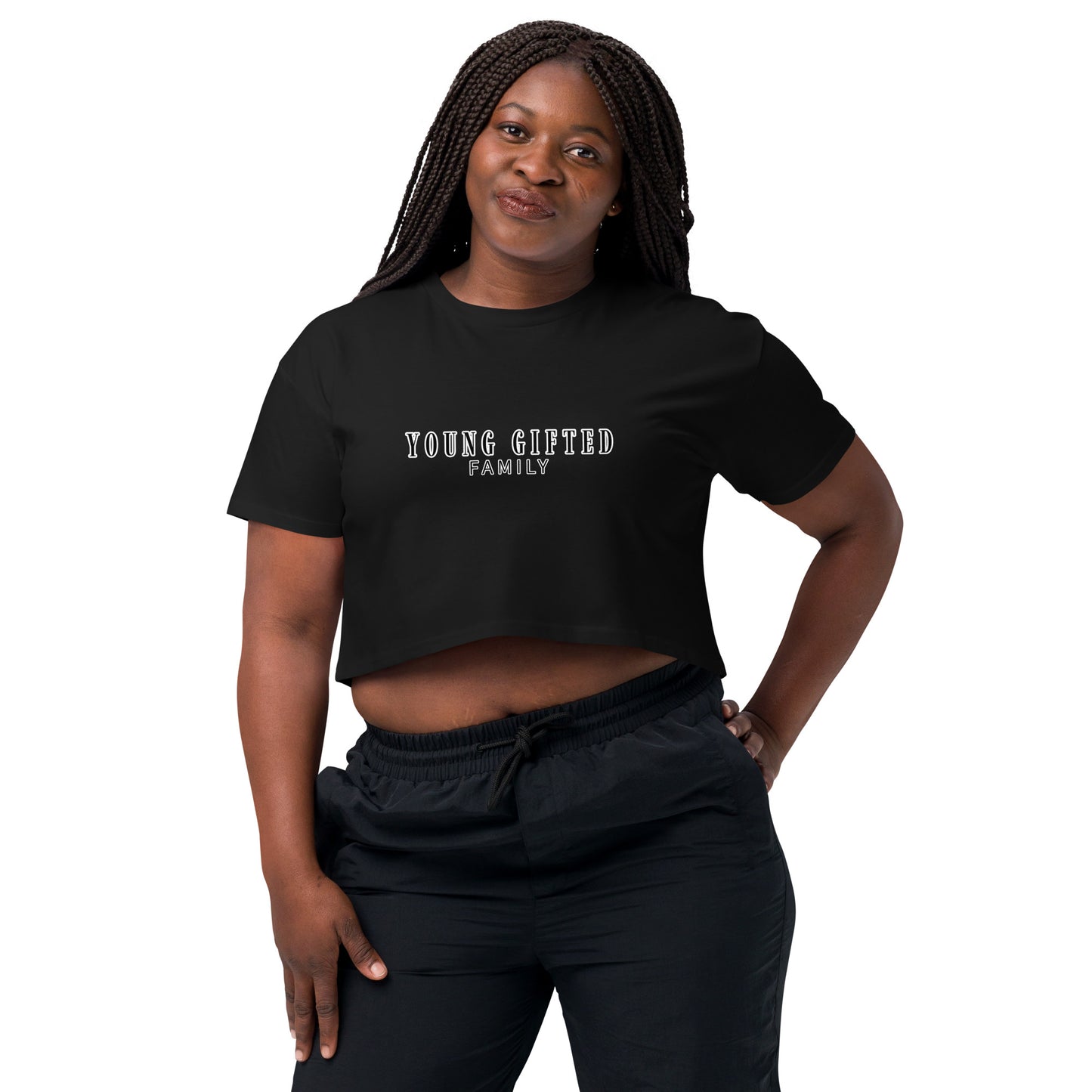 “Young Gifted Family” Women’s Crop Top