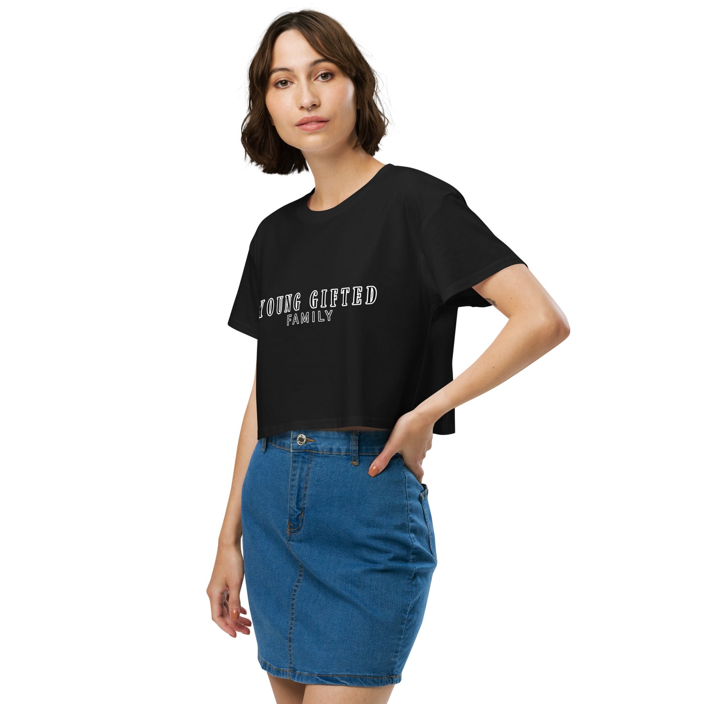 “Young Gifted Family” Women’s Crop Top