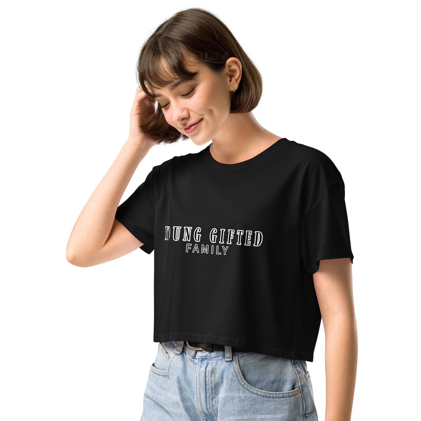 “Young Gifted Family” Women’s Crop Top