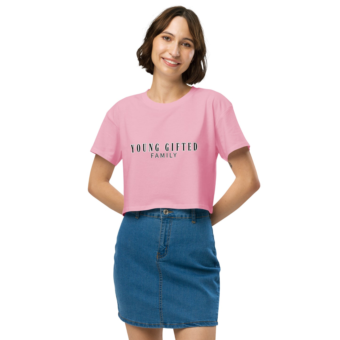 “Young Gifted Family” Women’s Crop Top