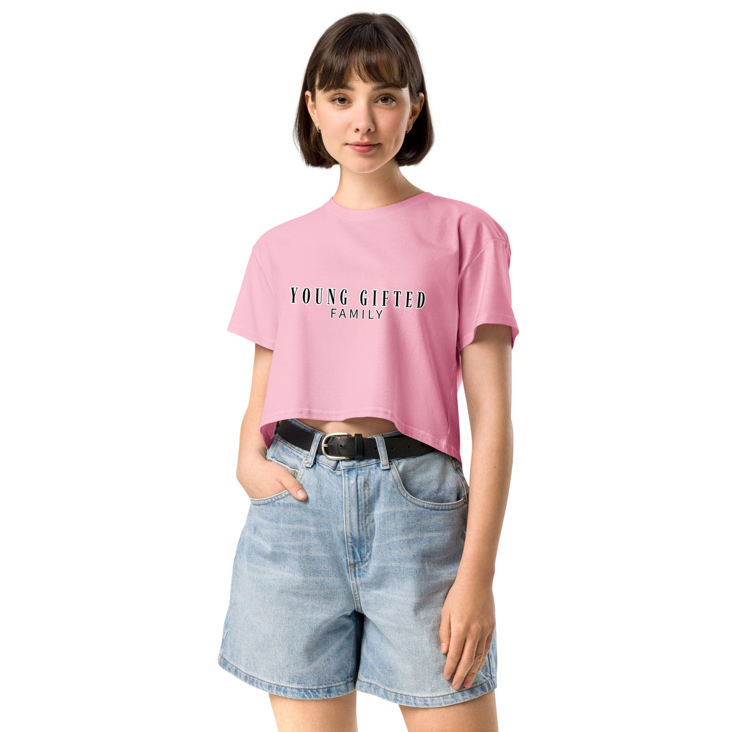 “Young Gifted Family” Women’s Crop Top