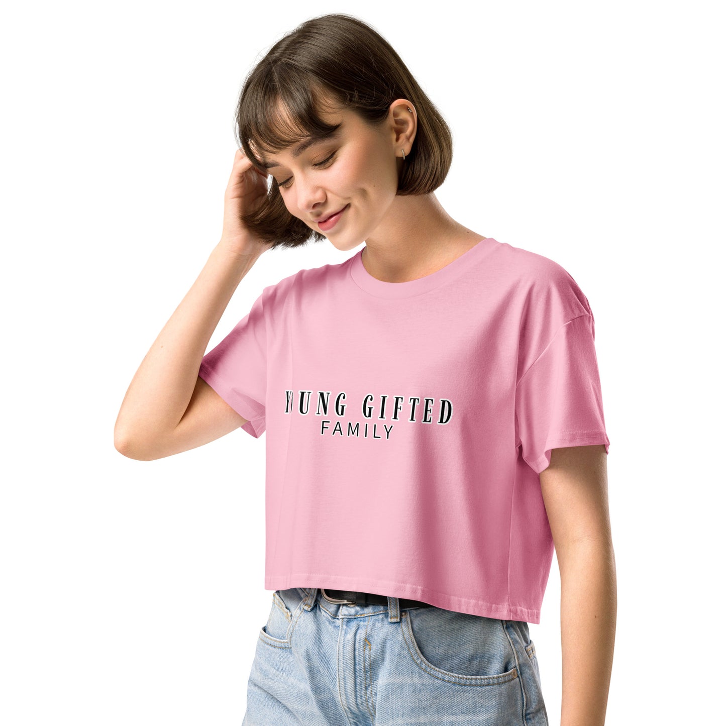 “Young Gifted Family” Women’s Crop Top