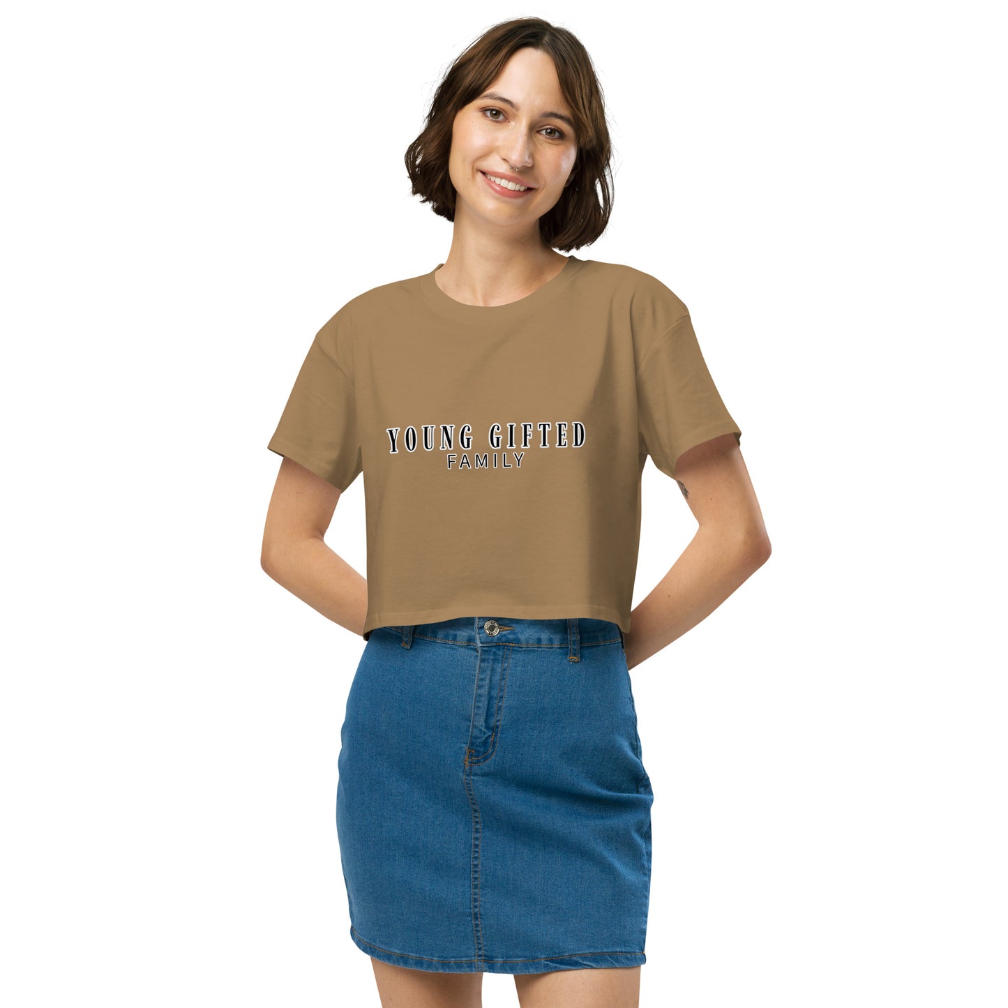 “Young Gifted Family” Women’s Crop Top