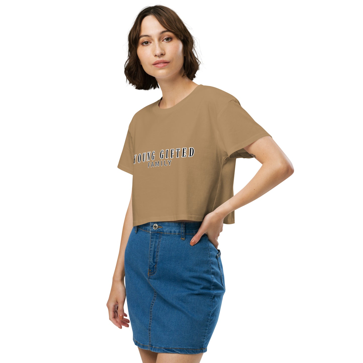 “Young Gifted Family” Women’s Crop Top