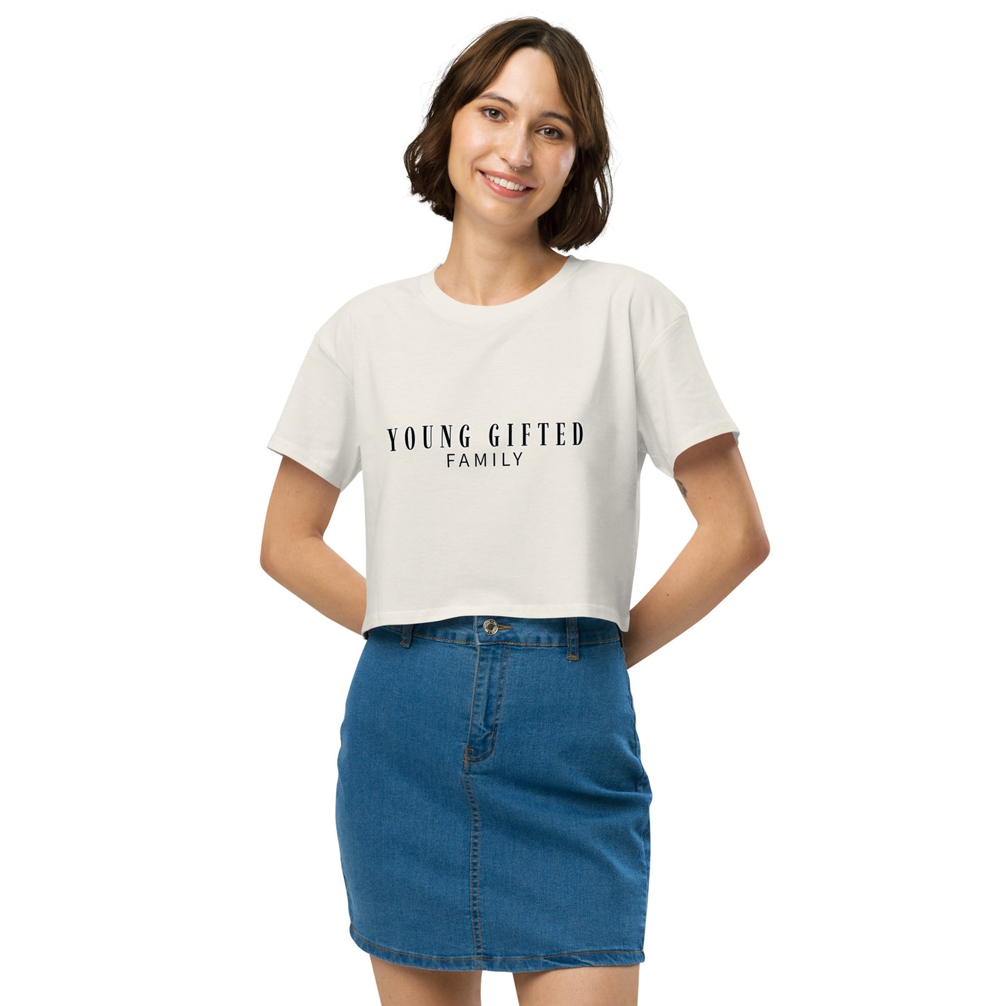 “Young Gifted Family” Women’s Crop Top