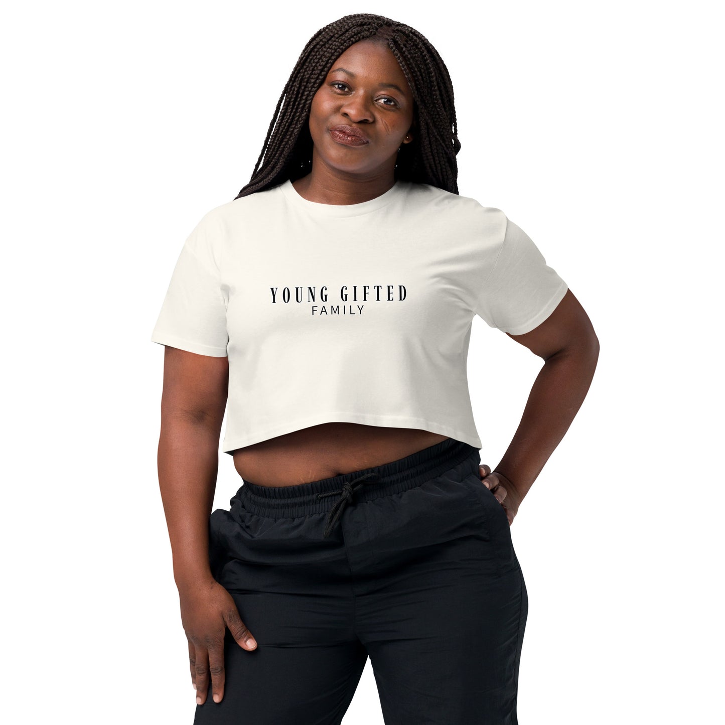 “Young Gifted Family” Women’s Crop Top