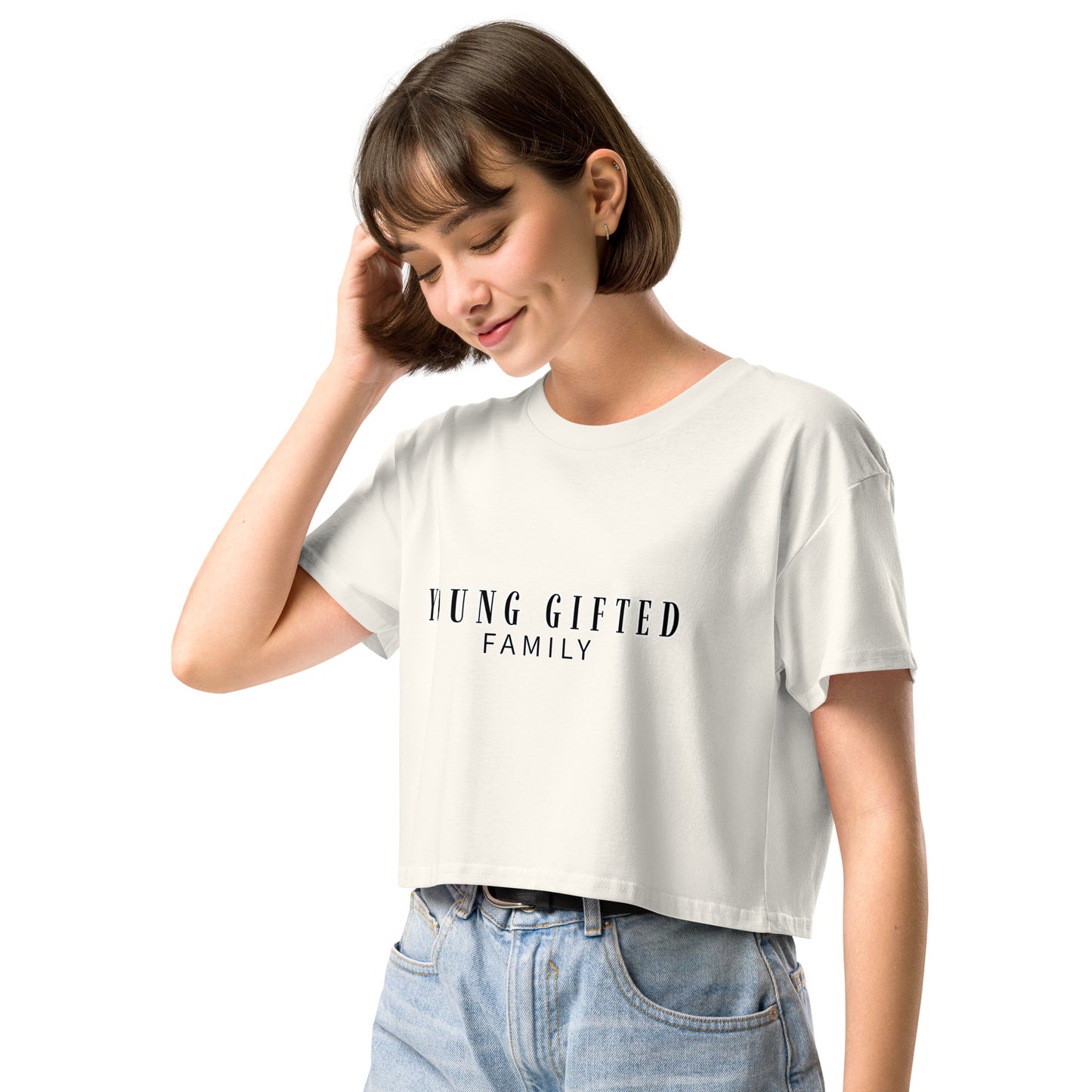 “Young Gifted Family” Women’s Crop Top