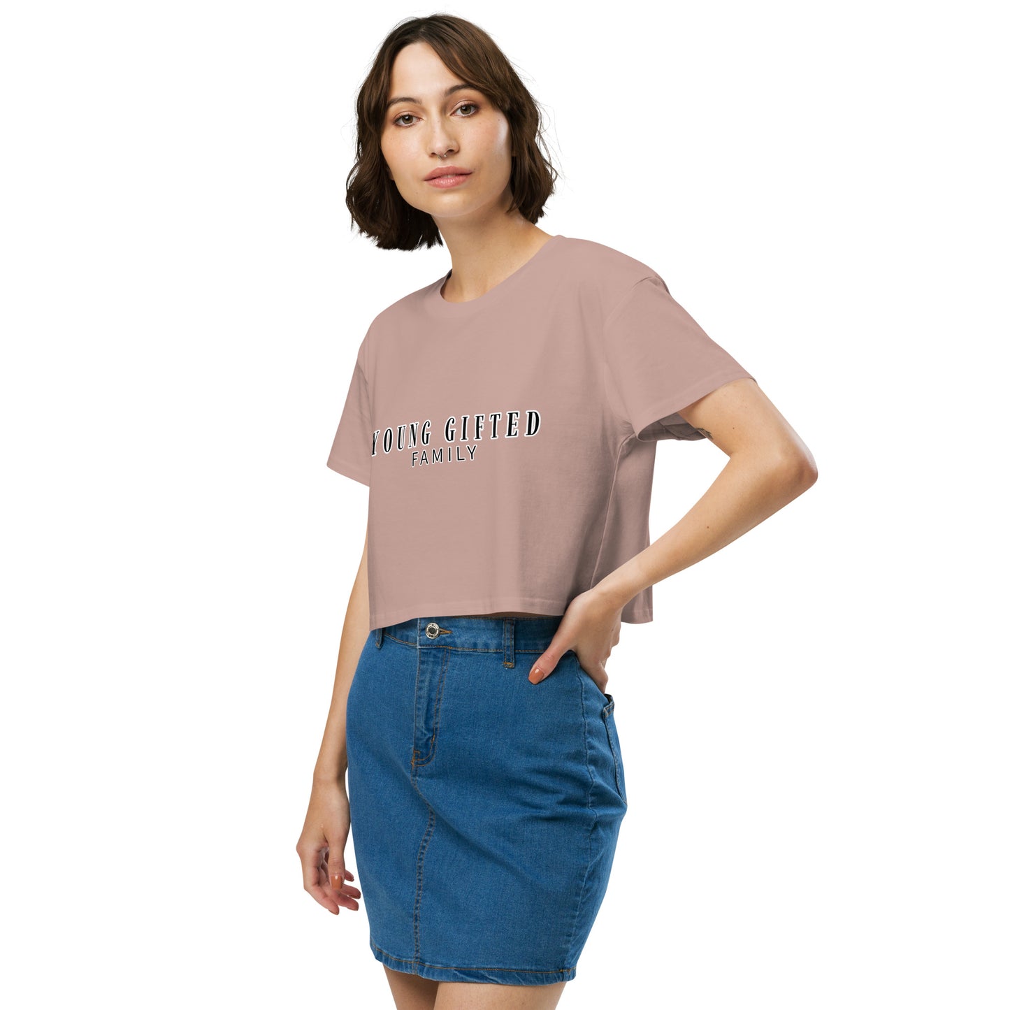 “Young Gifted Family” Women’s Crop Top