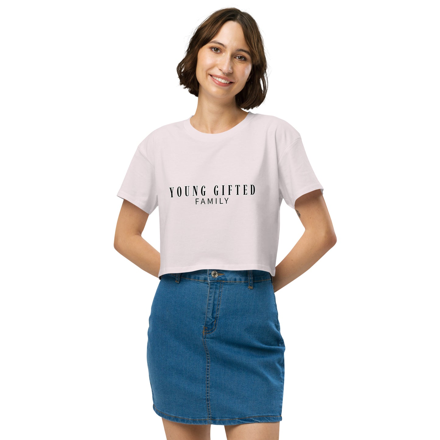 “Young Gifted Family” Women’s Crop Top