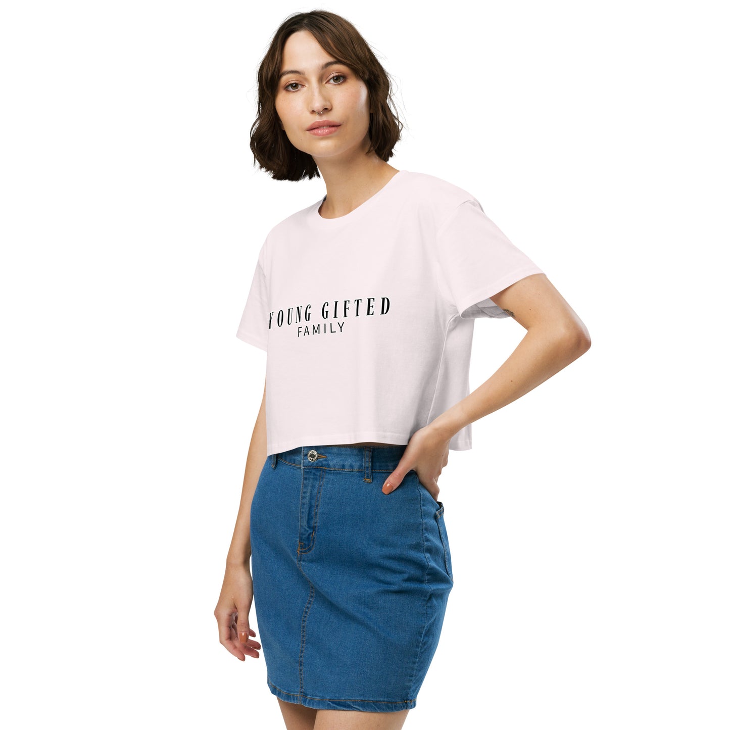 “Young Gifted Family” Women’s Crop Top