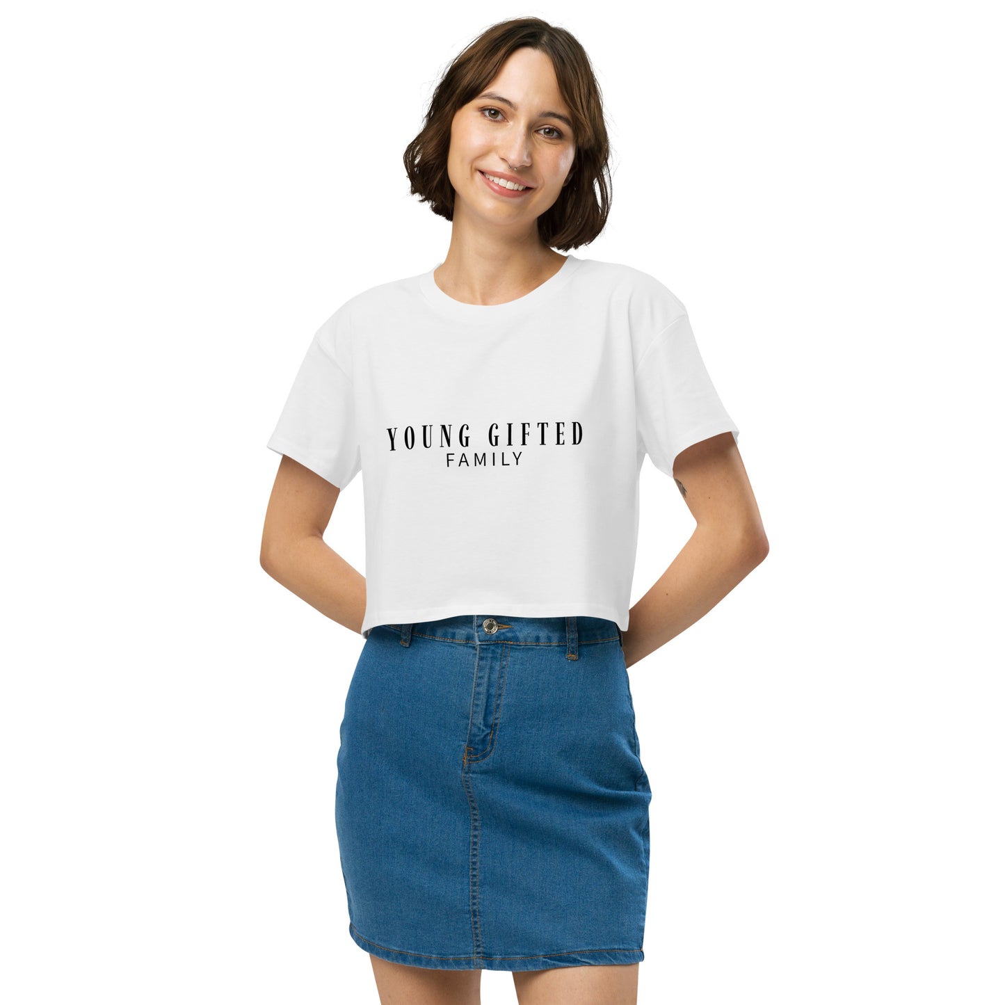 “Young Gifted Family” Women’s Crop Top