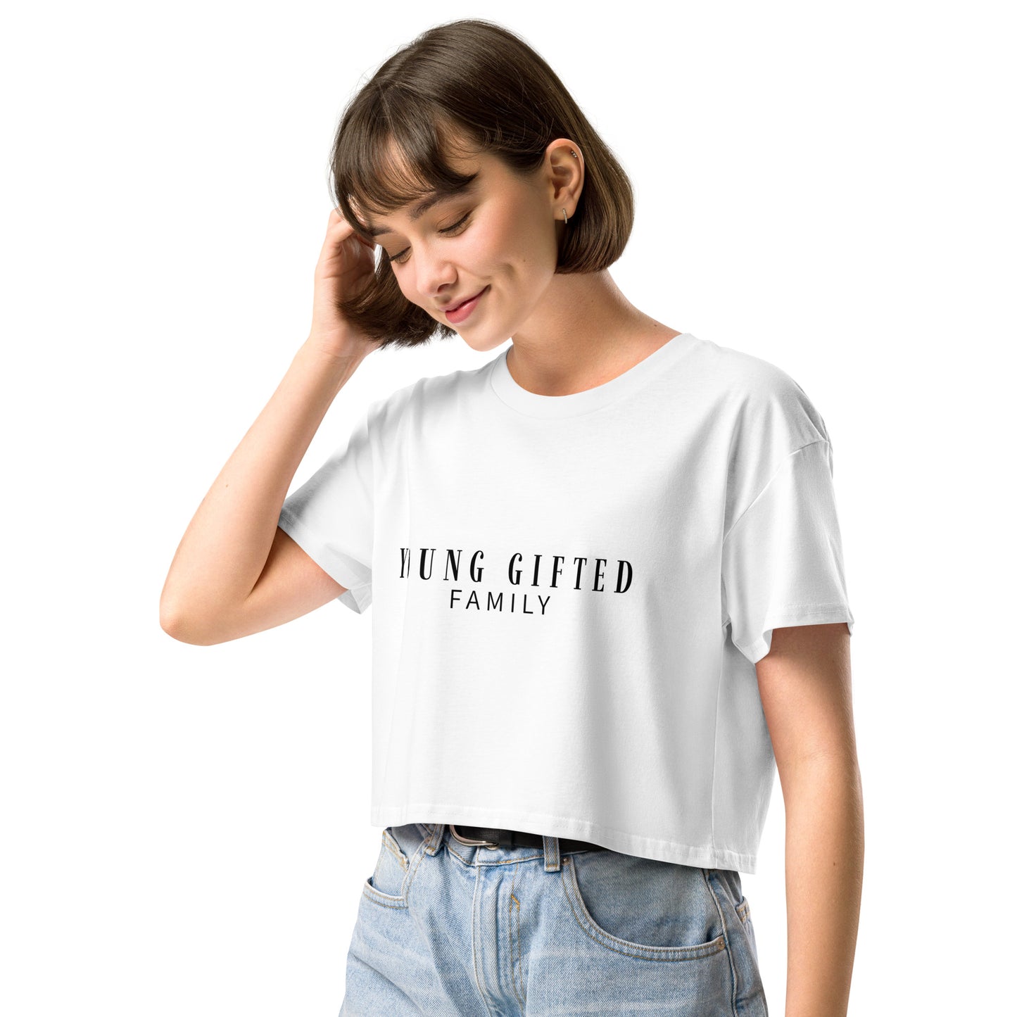 “Young Gifted Family” Women’s Crop Top