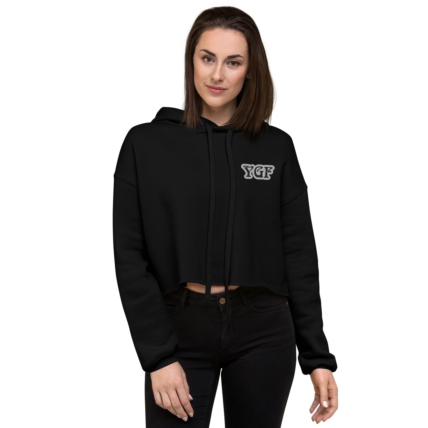 Women's YGF Embroidered Crop Hoodie