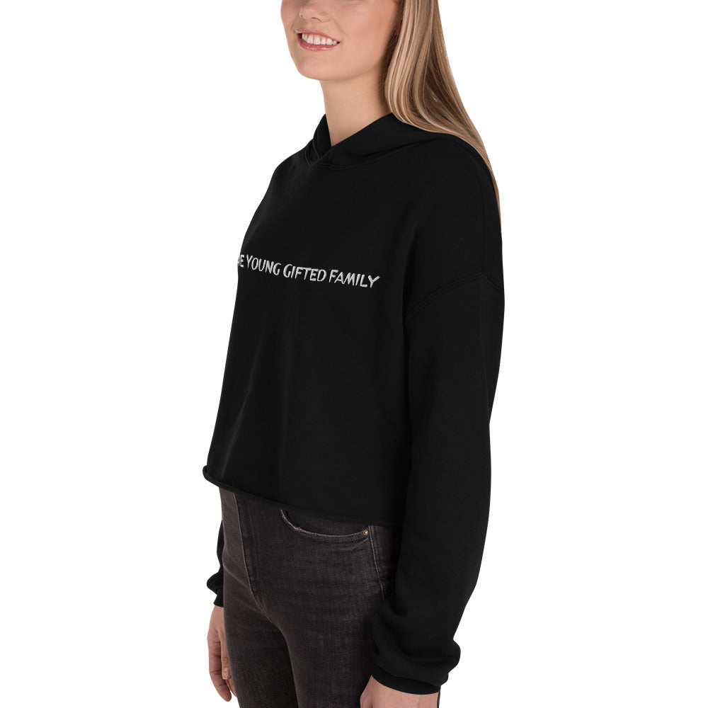 The Young Gifted Family Embroidered Women’s Crop Hoodie