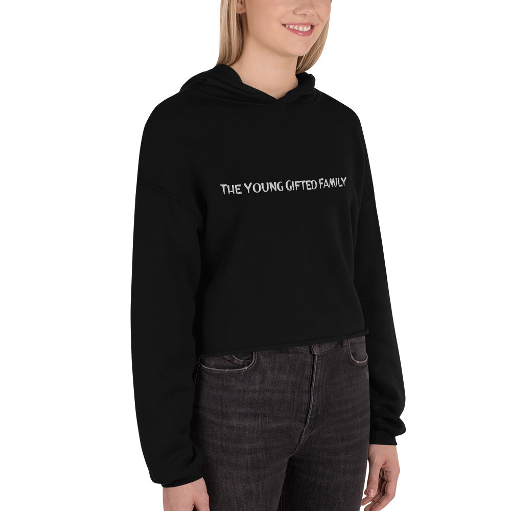 The Young Gifted Family Embroidered Women’s Crop Hoodie