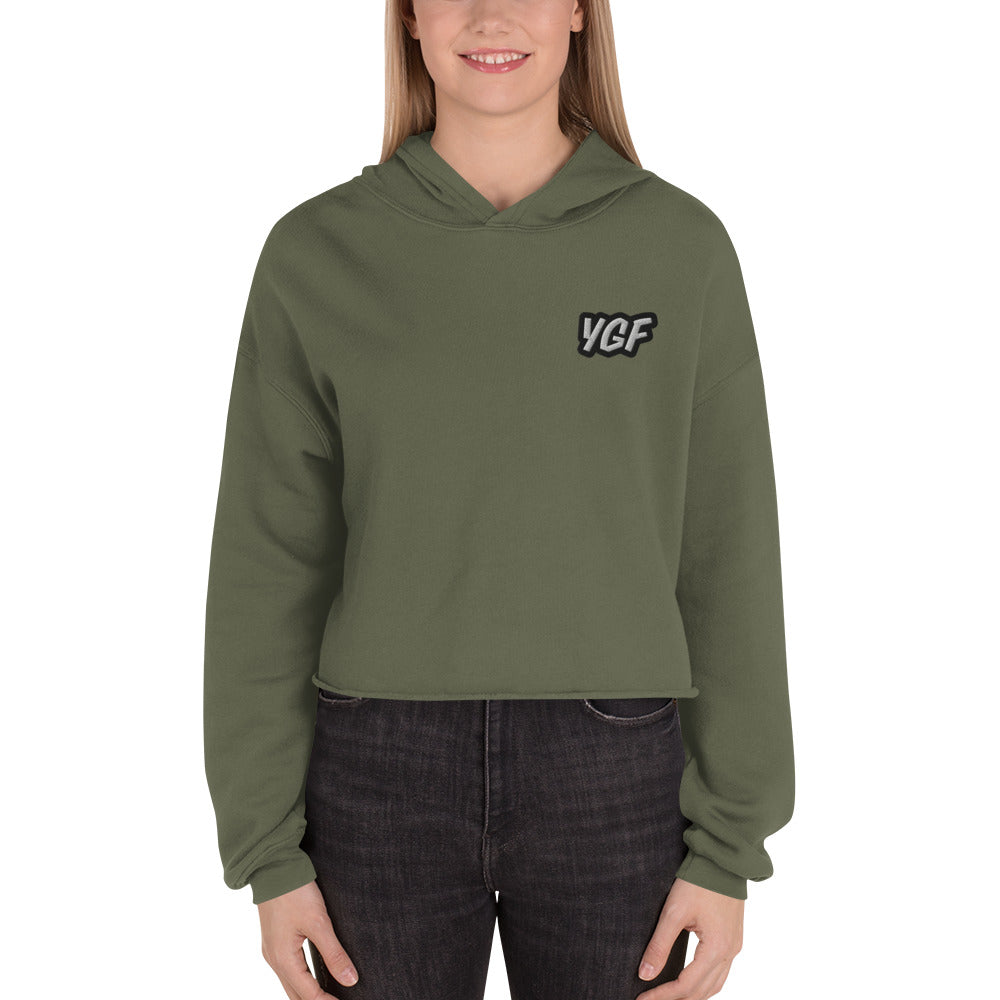 Women's YGF Embroidered Crop Hoodie