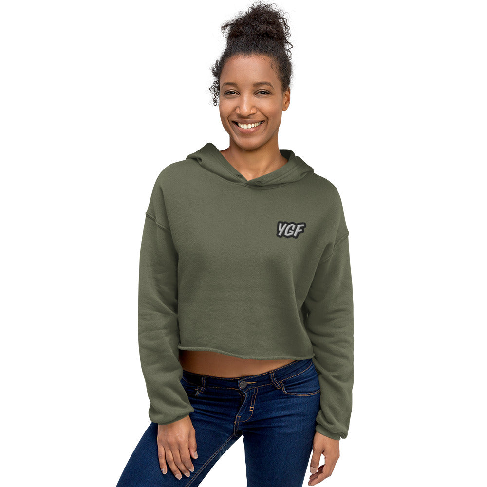 Women's YGF Embroidered Crop Hoodie