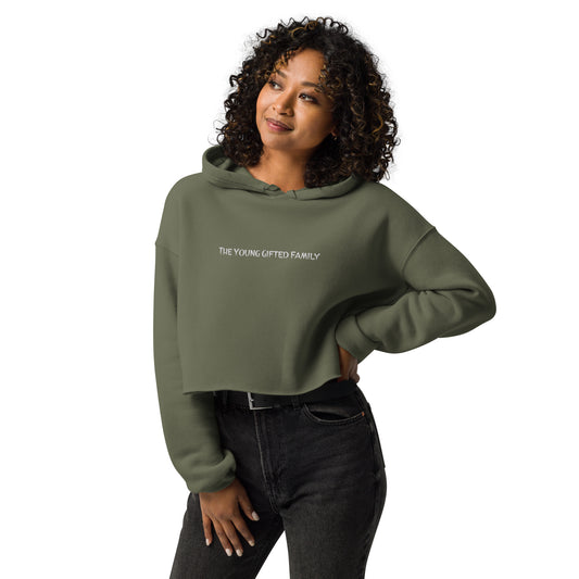 The Young Gifted Family Embroidered Women’s Crop Hoodie