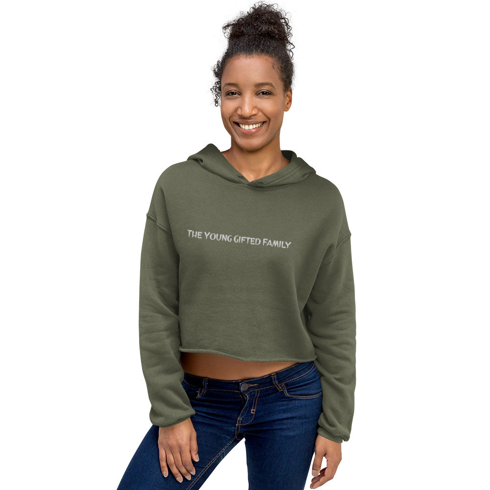 The Young Gifted Family Embroidered Women’s Crop Hoodie