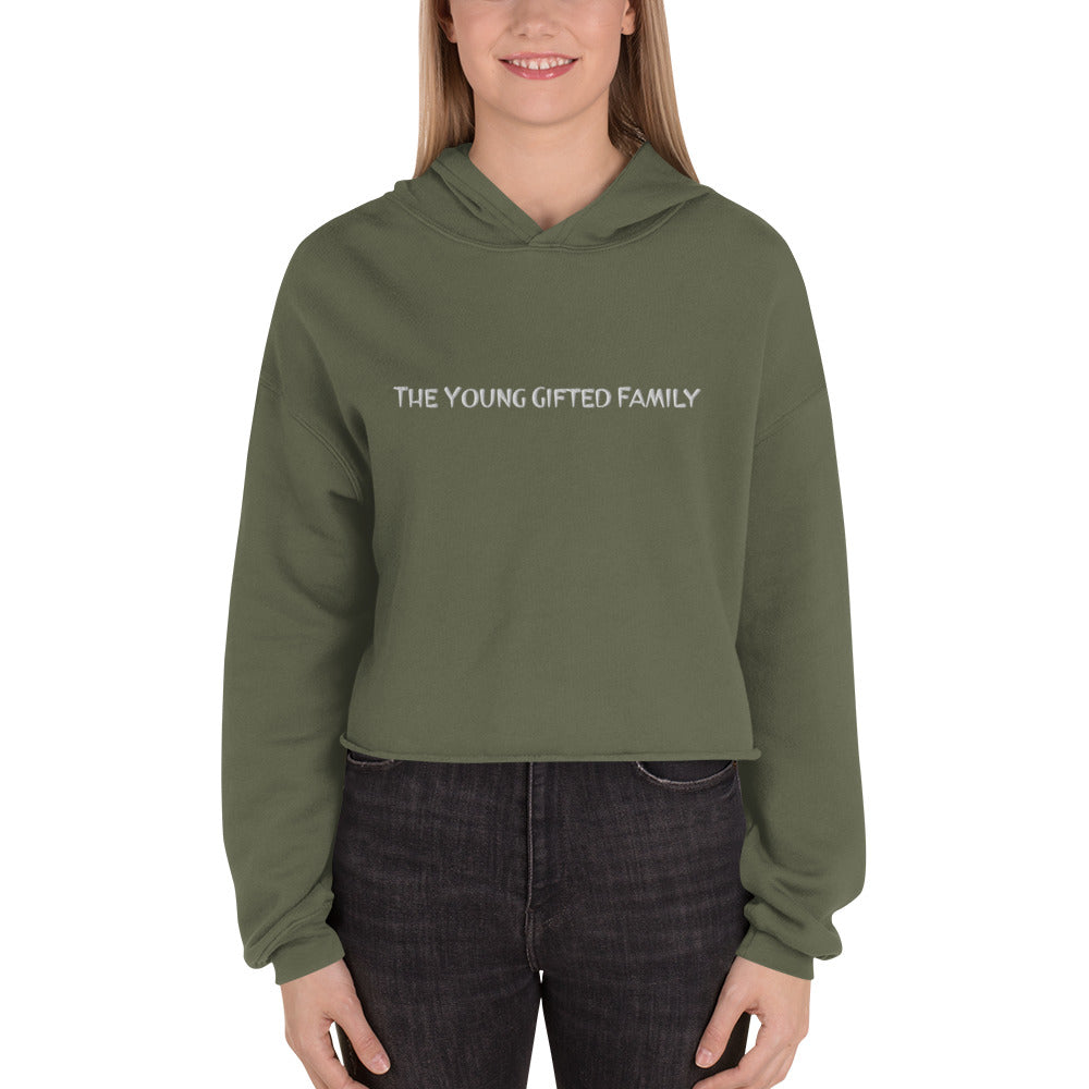 The Young Gifted Family Embroidered Women’s Crop Hoodie