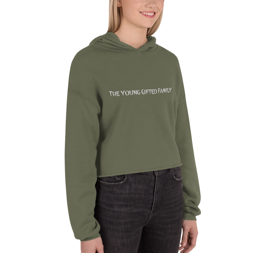 The Young Gifted Family Embroidered Women’s Crop Hoodie