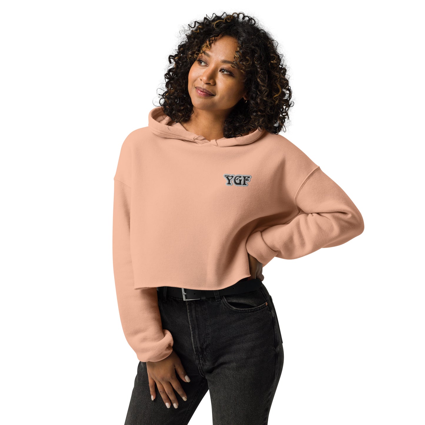 Women's YGF Embroidered Crop Hoodie