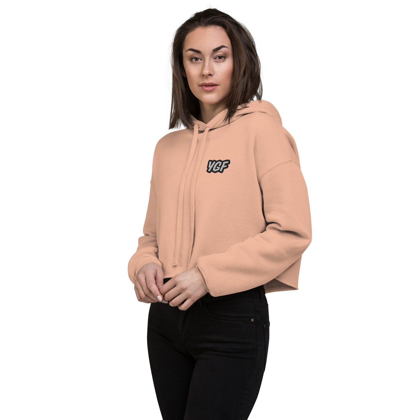 Women's YGF Embroidered Crop Hoodie