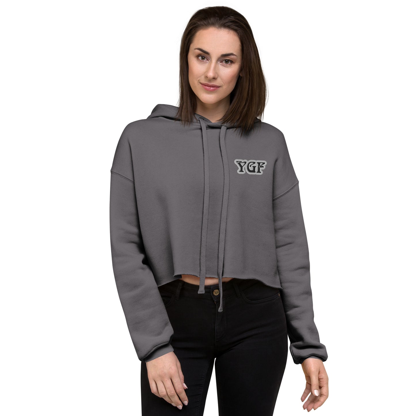 Women's YGF Embroidered Crop Hoodie