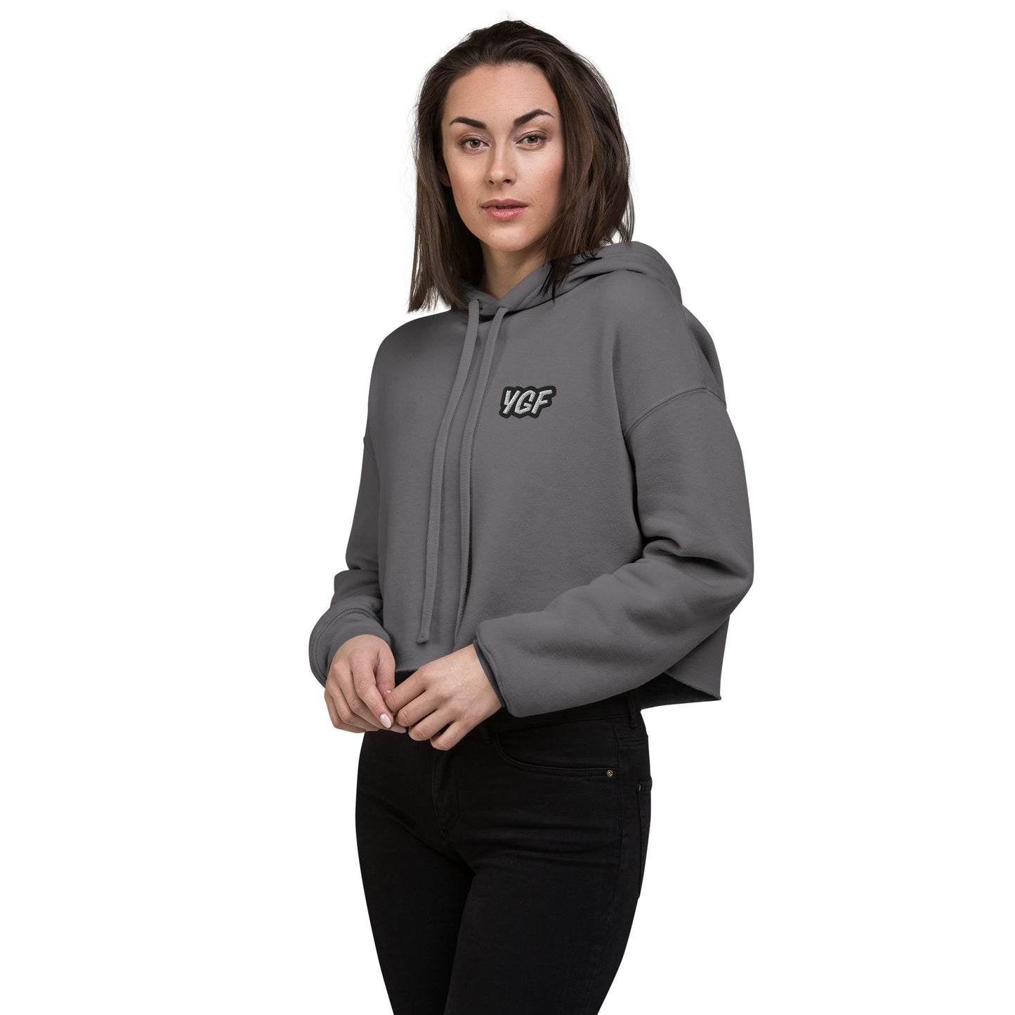 Women's YGF Embroidered Crop Hoodie