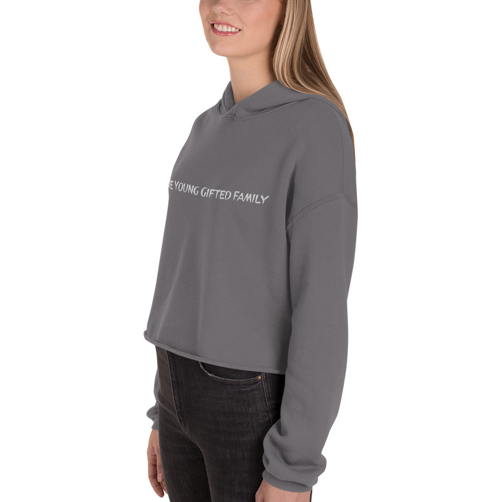 The Young Gifted Family Embroidered Women’s Crop Hoodie