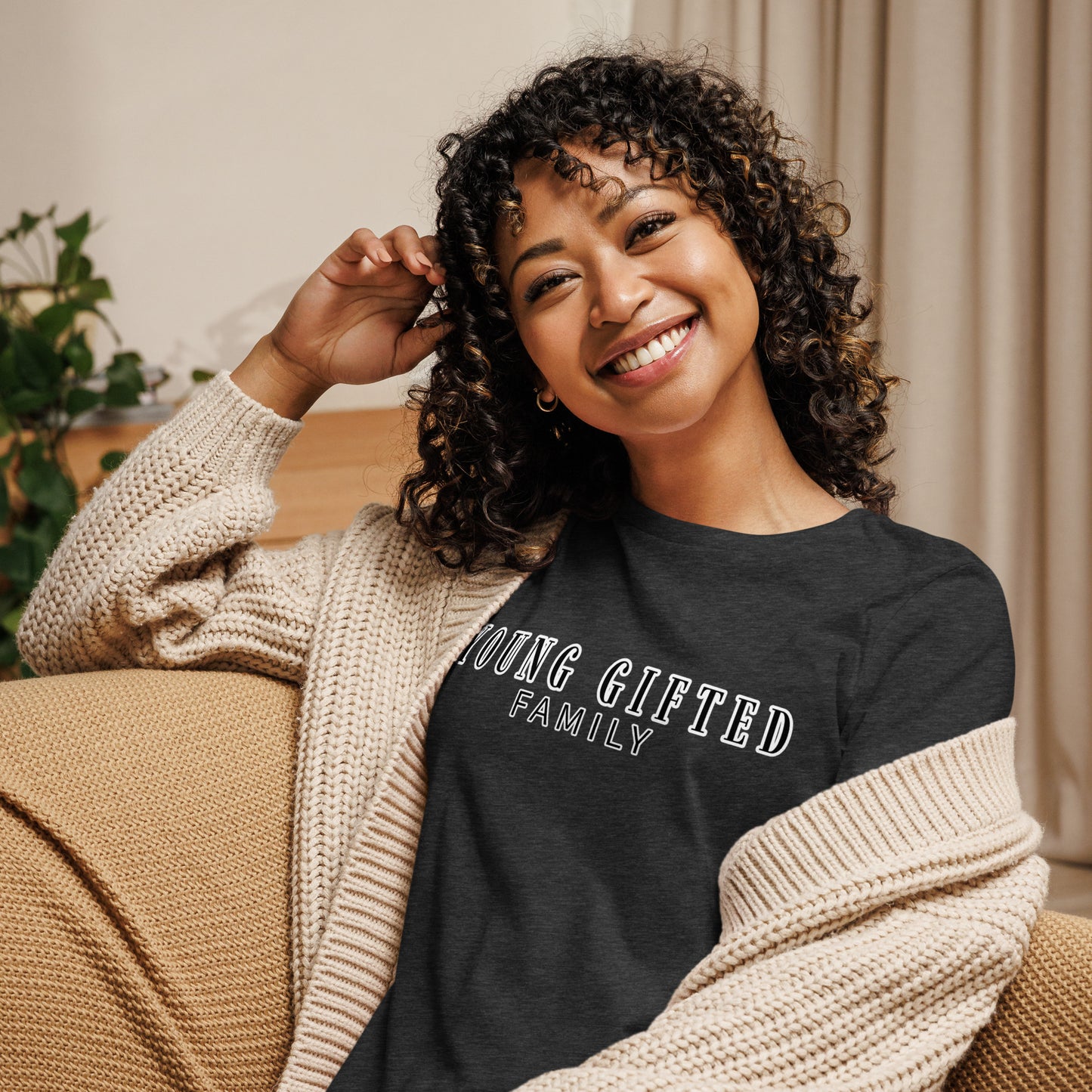 Women's "Young Gifted Family" Relaxed T-Shirt