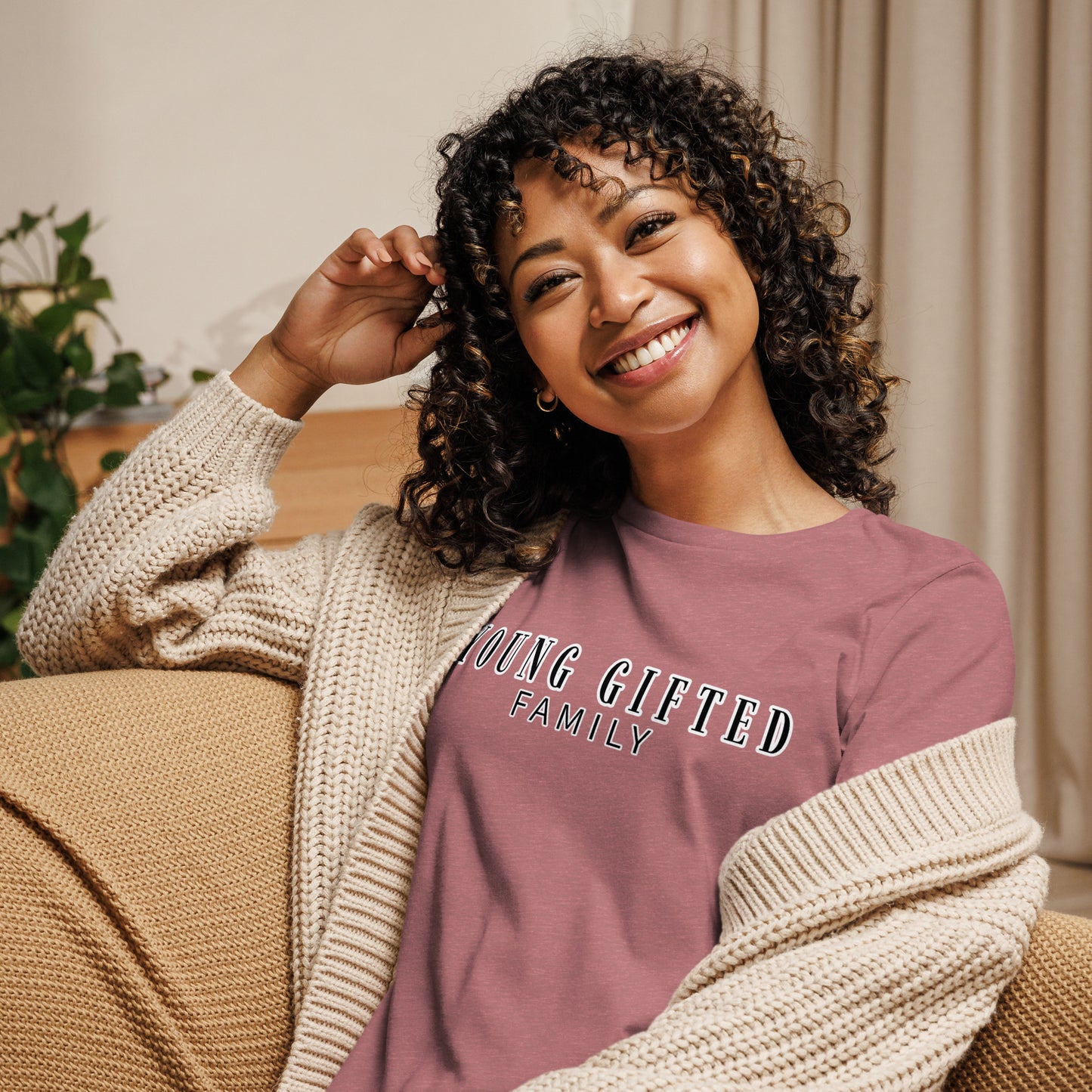 Women's "Young Gifted Family" Relaxed T-Shirt