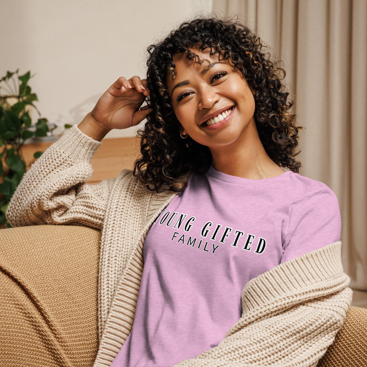 Women's "Young Gifted Family" Relaxed T-Shirt