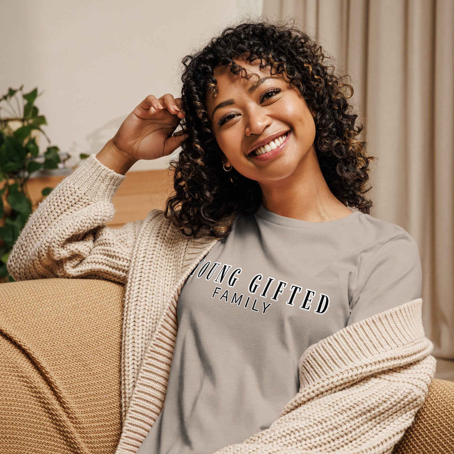 Women's "Young Gifted Family" Relaxed T-Shirt