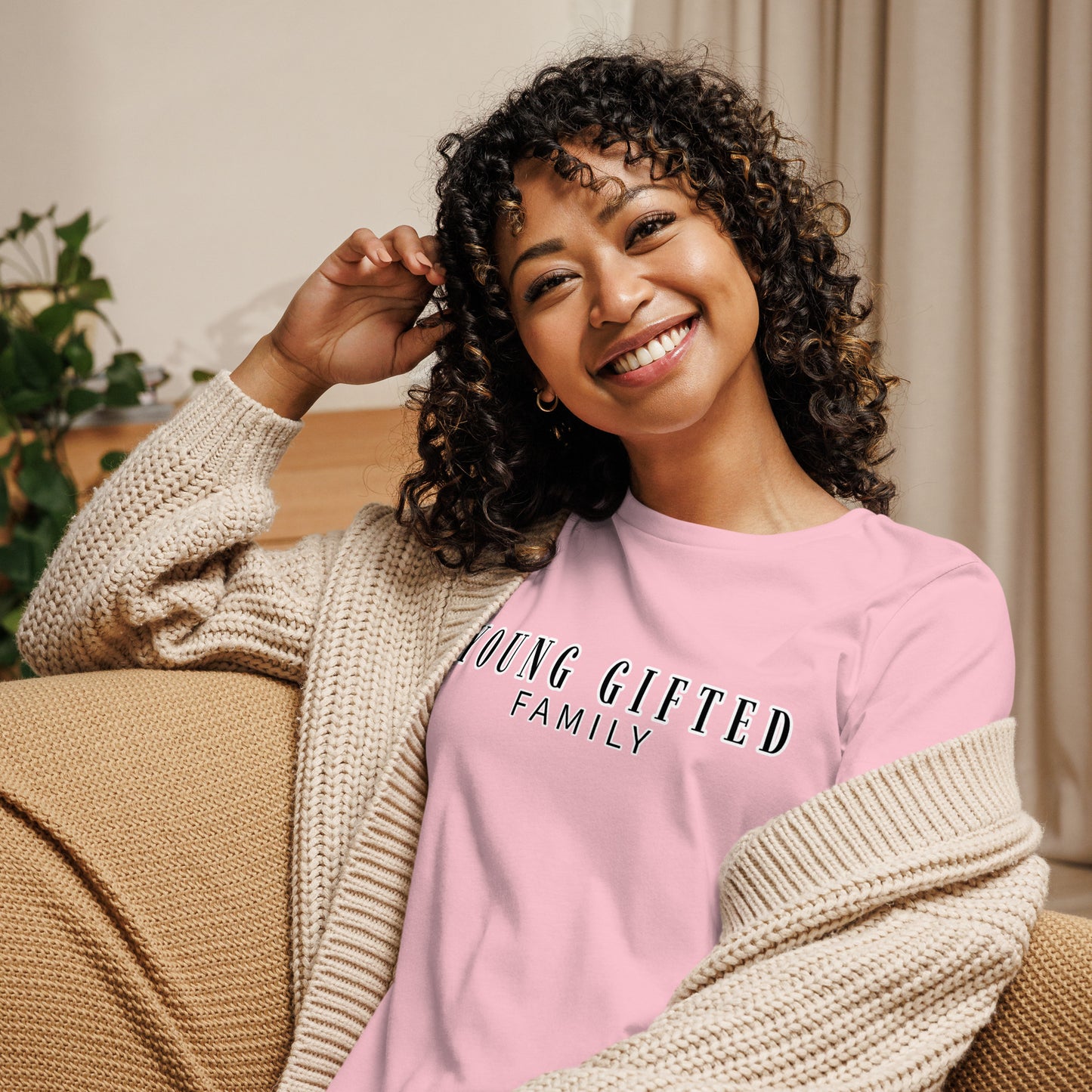 Women's "Young Gifted Family" Relaxed T-Shirt