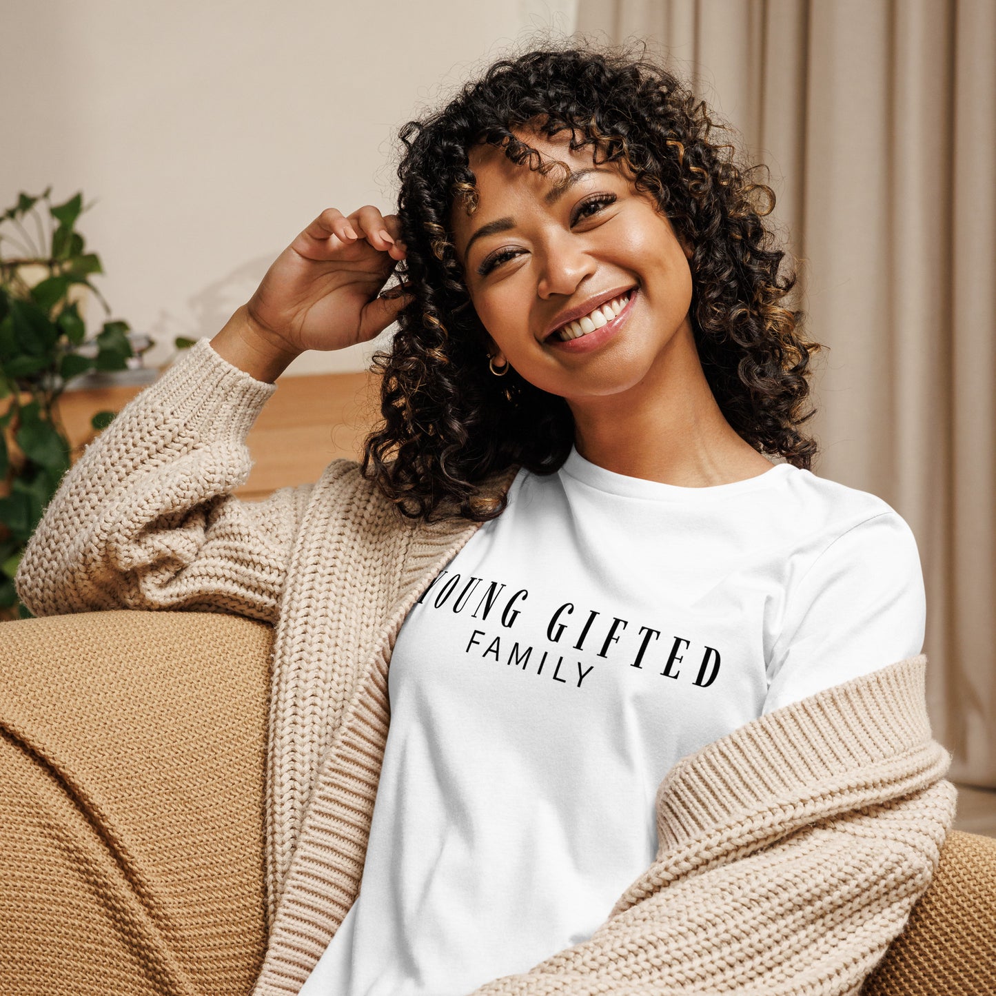 Women's "Young Gifted Family" Relaxed T-Shirt