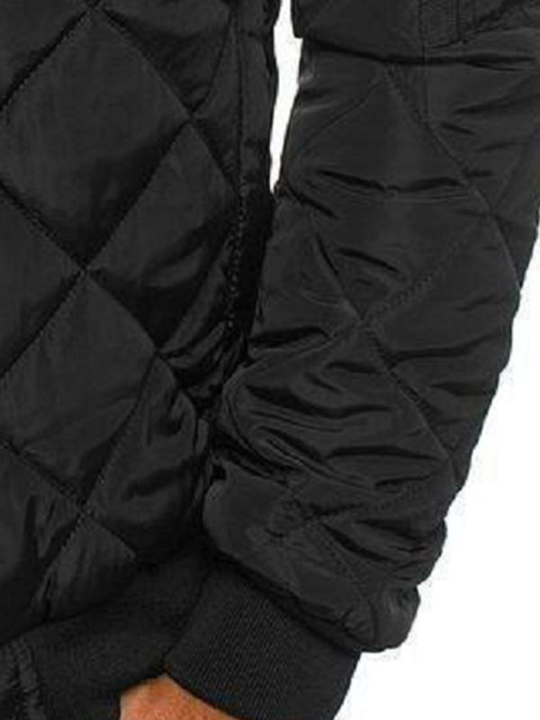 Men's Fashion Coat Solid Black Jacket