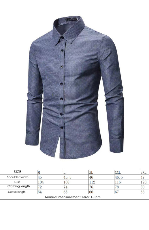 Men's Casual Dress Shirt Button Down